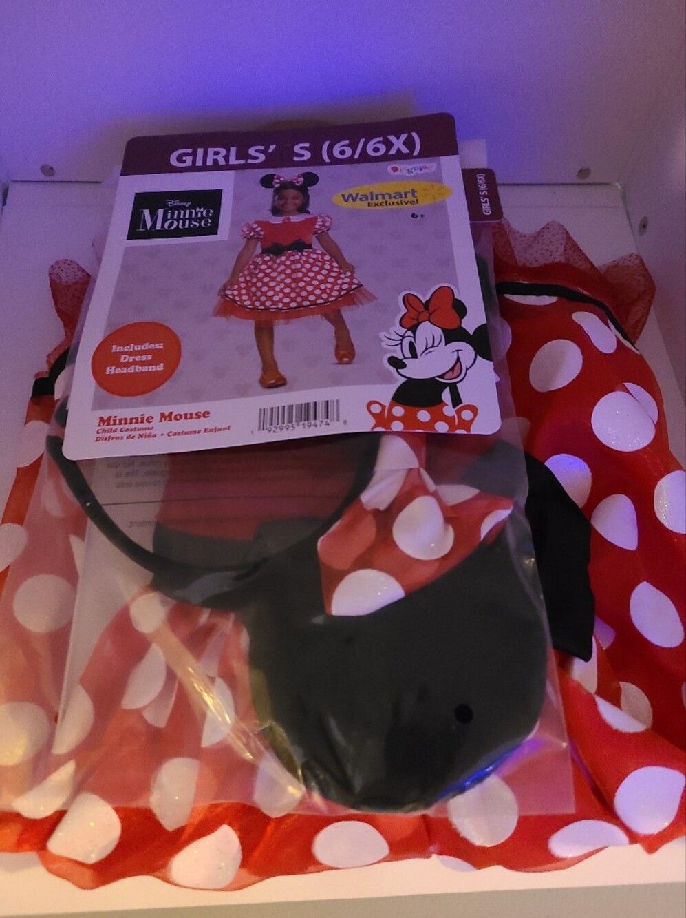Minnie Mouse Red & White Polka Dot Headband and Skirt Set Halloween Costume
